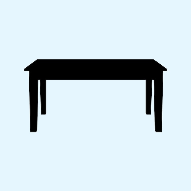 Table vector illustration isolated on ligth blue background Table icon