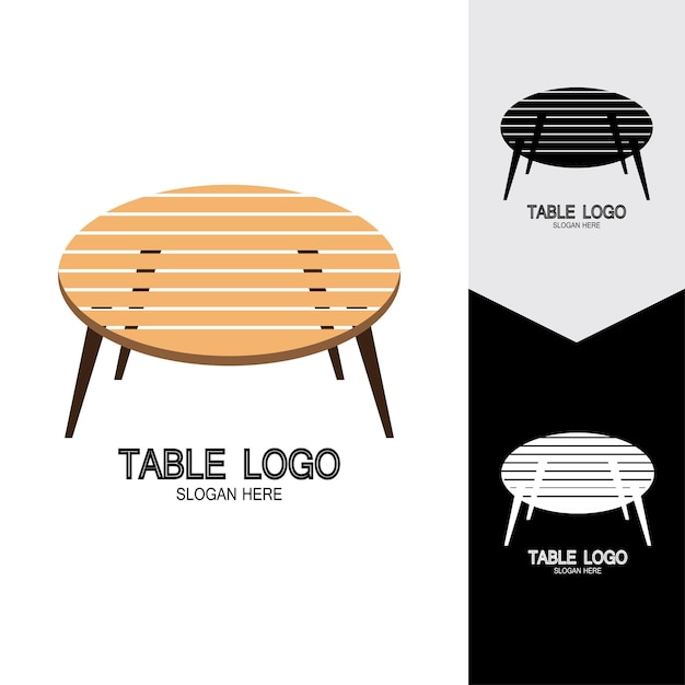 Table vector logo icon object background illustration