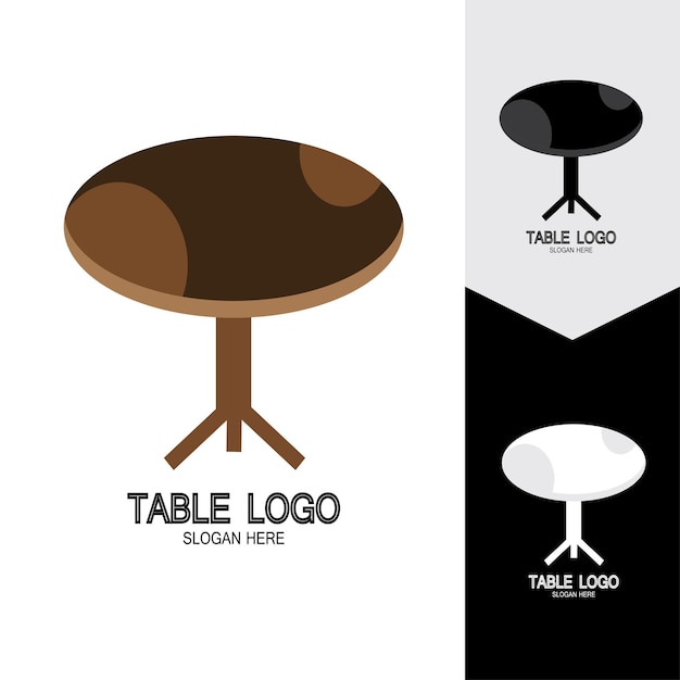 Table vector logo icon object background illustration