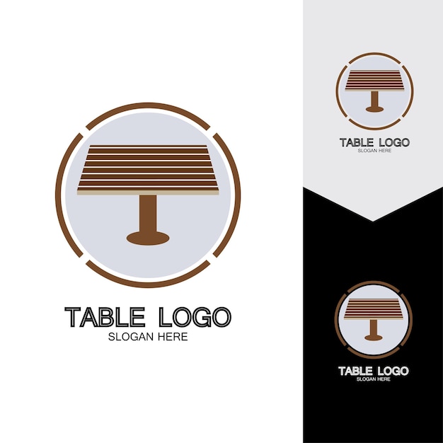 Table vector logo icon object background illustration