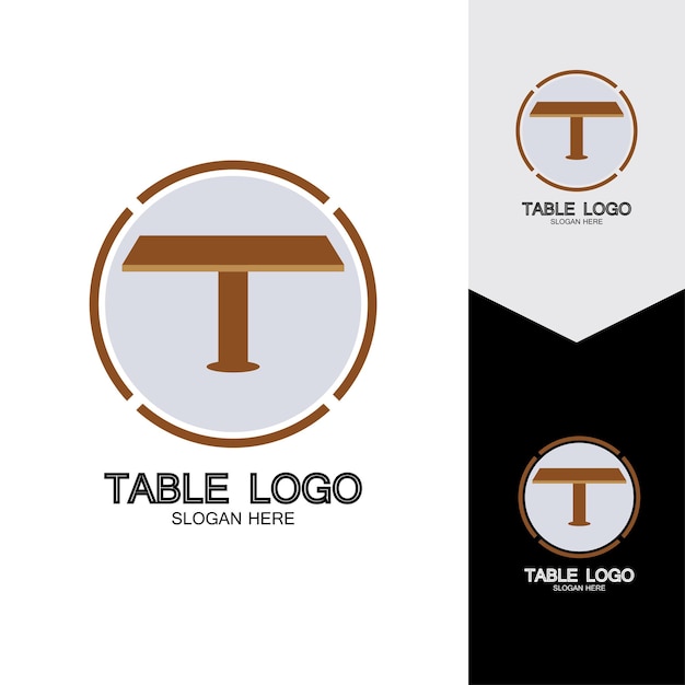 Table vector logo icon object background illustration