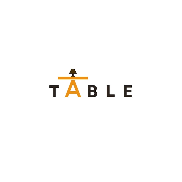 Vector table wordmark logo letter a become table symbol