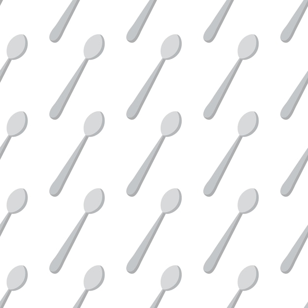 Tablespoon pattern on white background