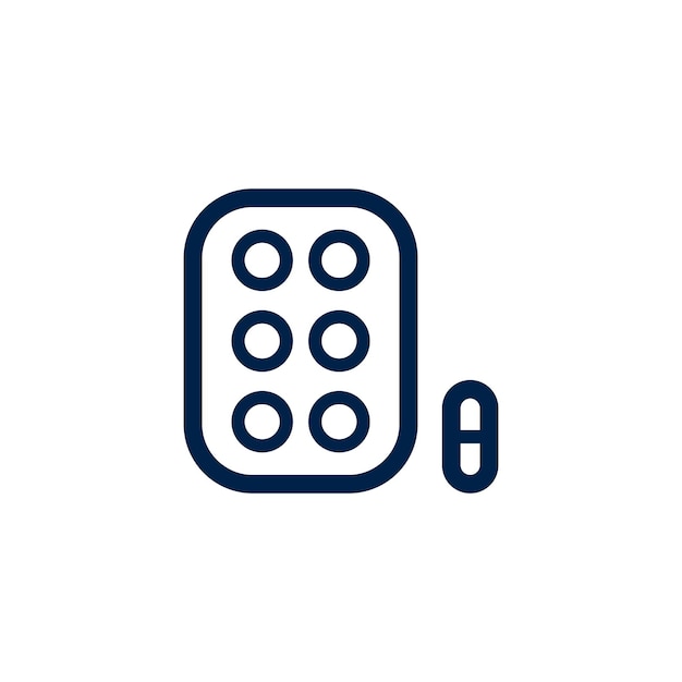 Tablet capsule medicine icon vector