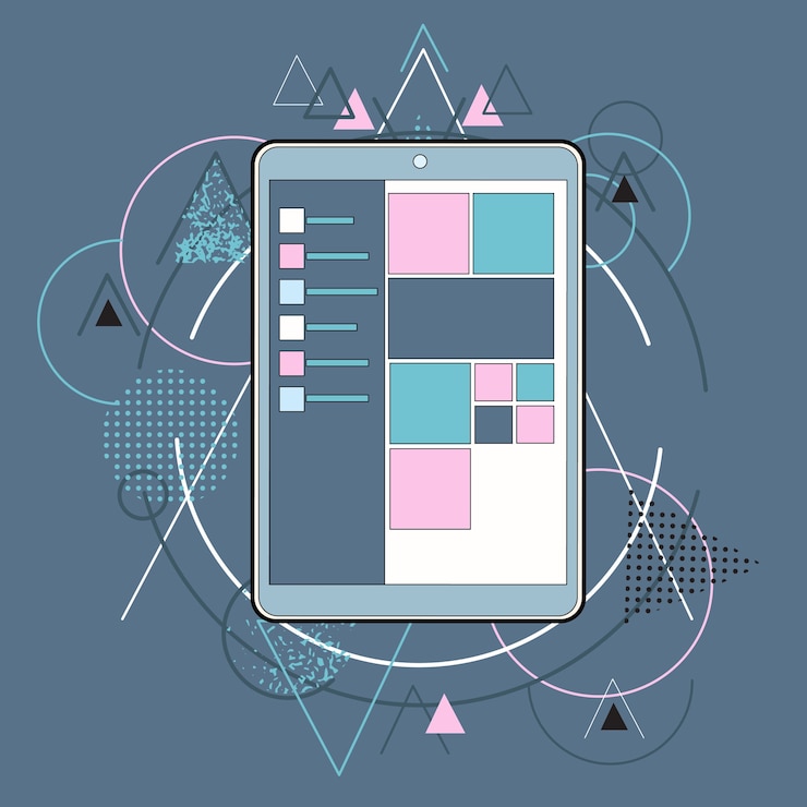 Vector tablet computer device concept 