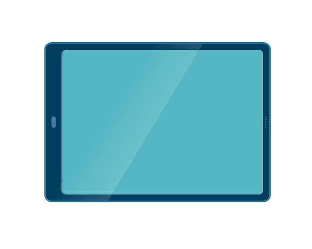 Vector tablet computer icon in flat style