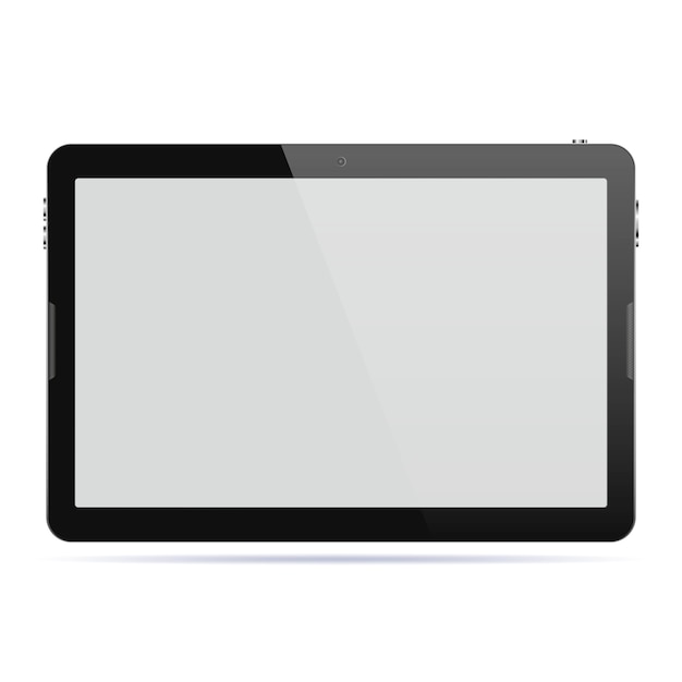 Vector tablet computer isolated. illustration.