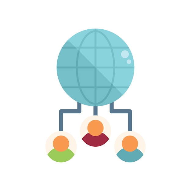 Tablet database icon flat vector Platform access Custom marketing