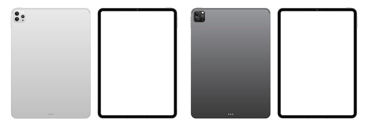 Vector tablet ipad-mockup met leeg scherm
