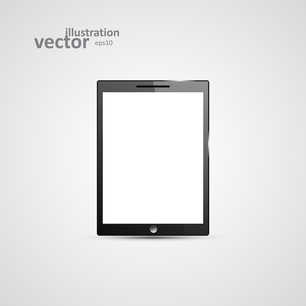 Vector tablet pc computer