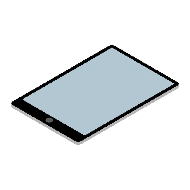 Tablet pc isometric isolated on white