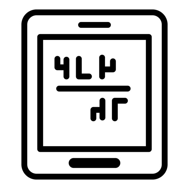 アイコンを勉強するためのタブレット白い背景で隔離の web デザインのベクトルのアイコンを勉強するための概要タブレット