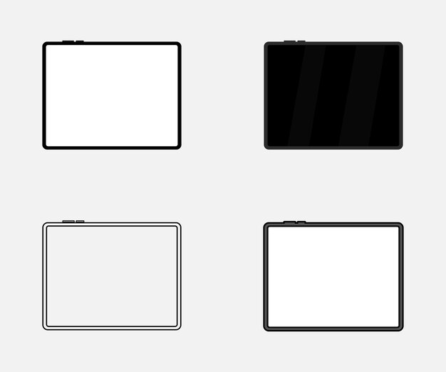 Tablet vector set Electronic device