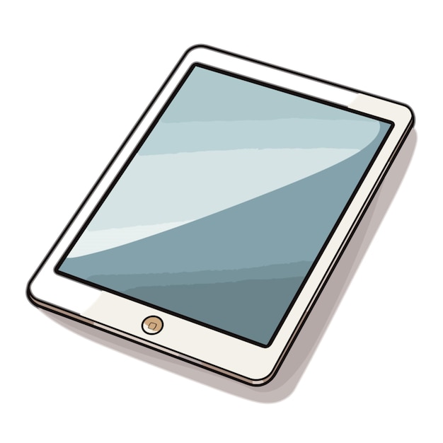 Vector tablet vector on white background