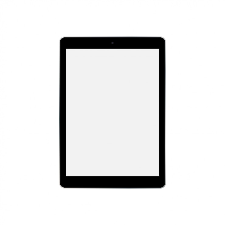 Vector tablet with empty screen 