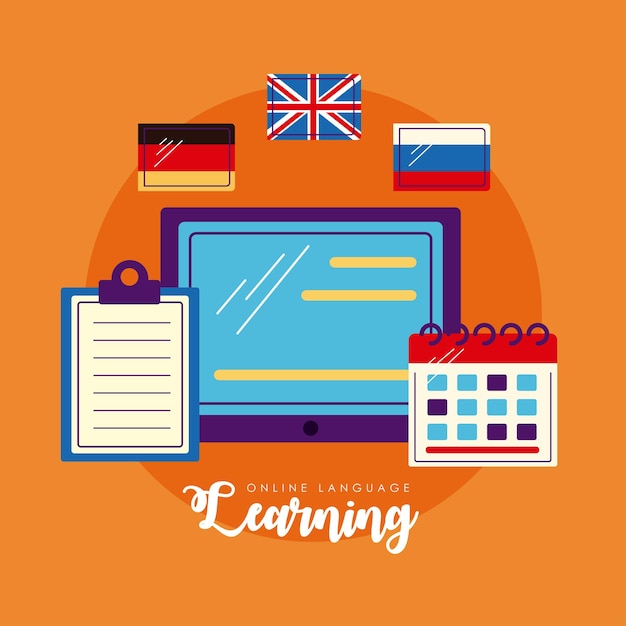 Tablet con apprendimento delle lingue online