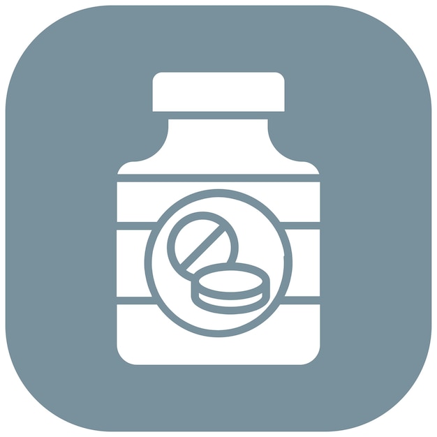 Tablets Bottle vector icon Can be used for Medicine I iconset