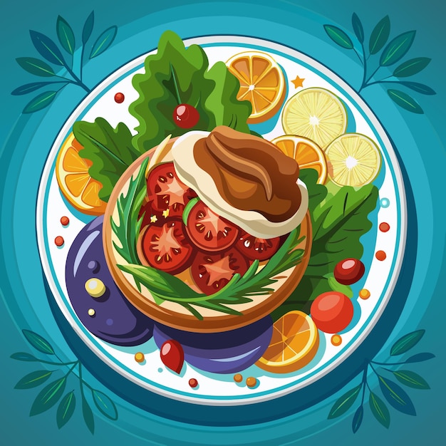 Vector taco cartoon vector illustration flat style artwork concept