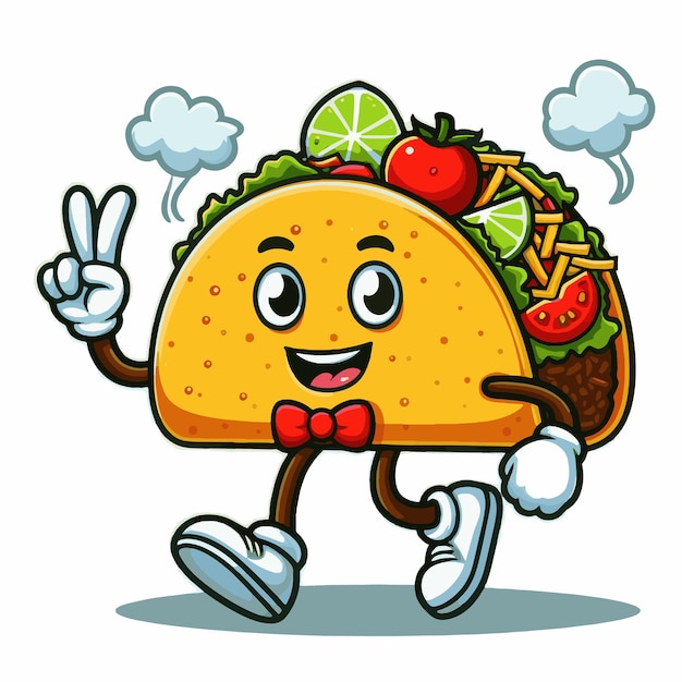 Taco cinco de mayo hand drawn illustration