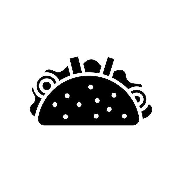 taco icon vector design template in white background