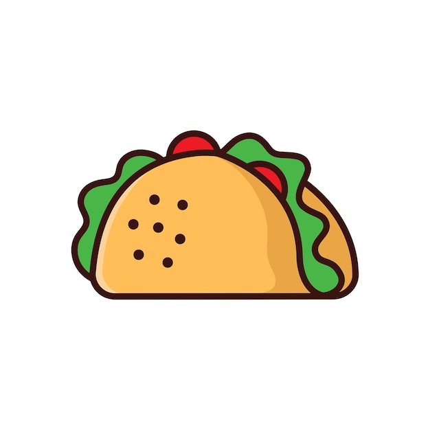 taco icon vector design template in white background