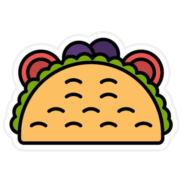 Vector taco icon vector image can be used for food delivery