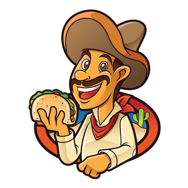 Vettore taco man