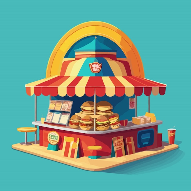 Taco stand vector