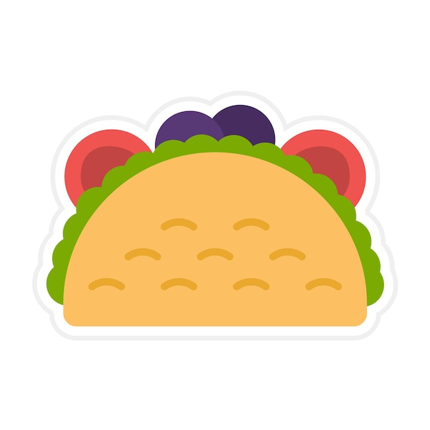 Taco vector icoon Kan worden gebruikt voor Food Delivery iconset