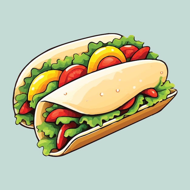 Taco vector illustratie