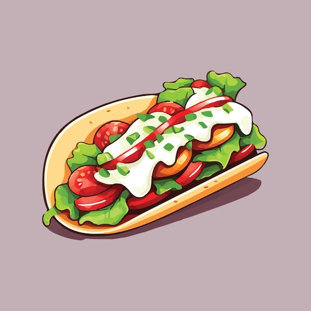 Taco vector illustratie