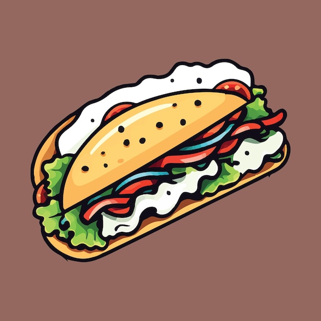 Vector taco vector illustration