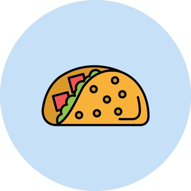 Tacos Flat Illustration