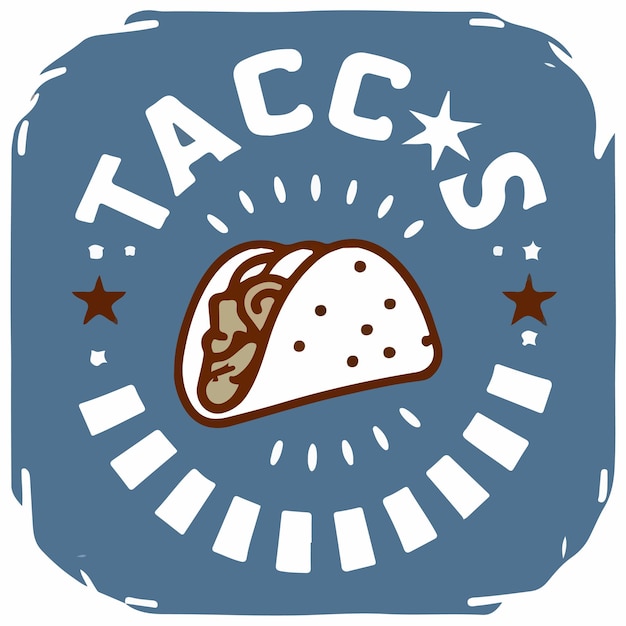 Логотип Tacos Мексиканская еда Логотип Векторная иллюстрация