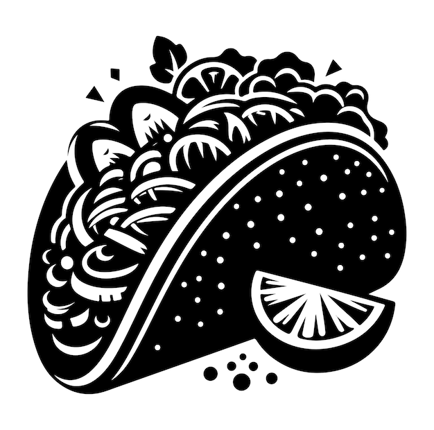 Vector tacos mexican fast food vector illustration