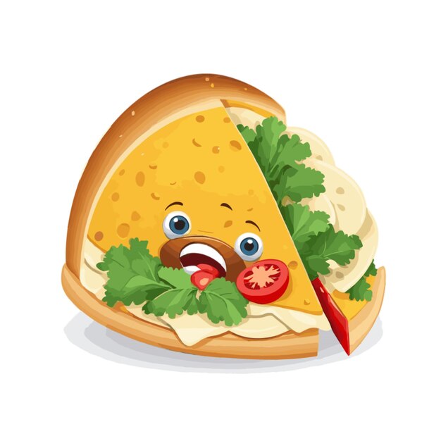 Tacos vector on white background