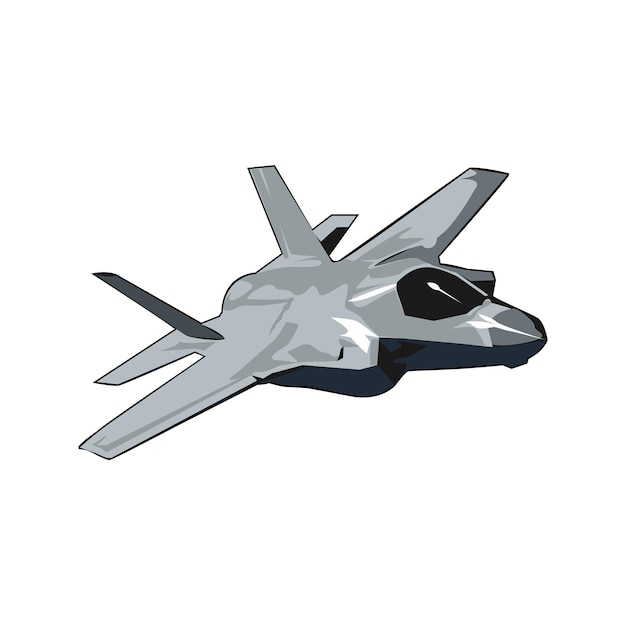 tactical stealth aircraft f35 joint strike fighter vector illustration