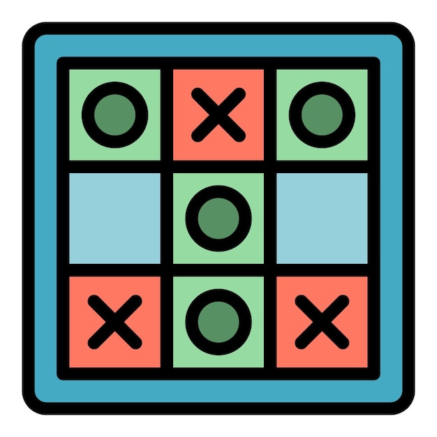 Tactiek voordeel spel icoon outline vector Zakelijke beslissing Kritische kosten kleur vlak