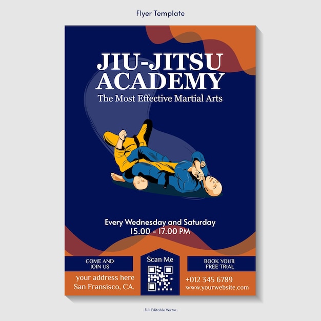 Vector taekwondo academy flyer template