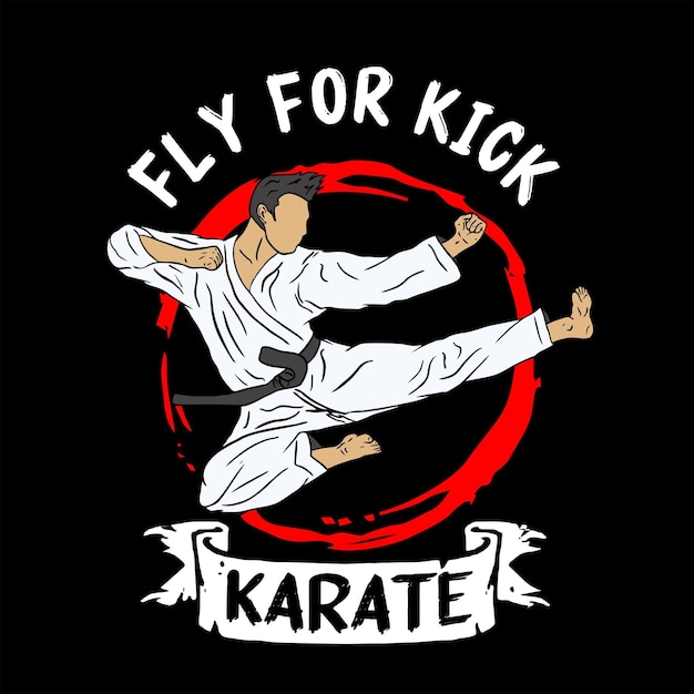 taekwondo karate t-shirt design logo