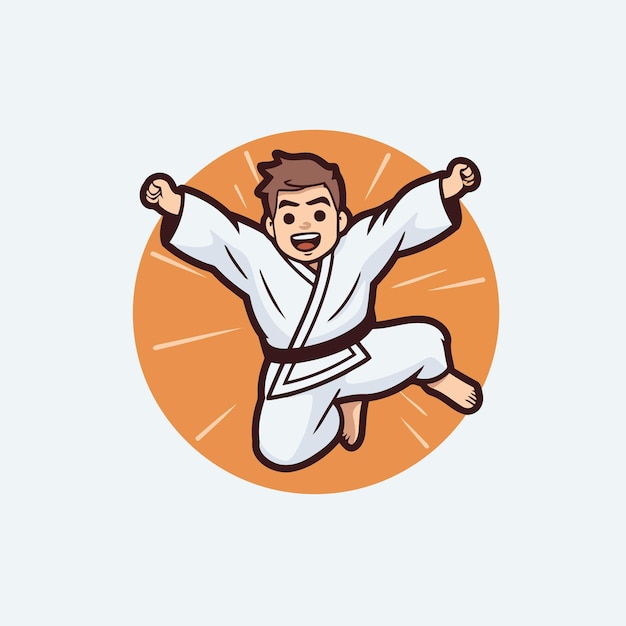 Taekwondo karateial arts vector illustration