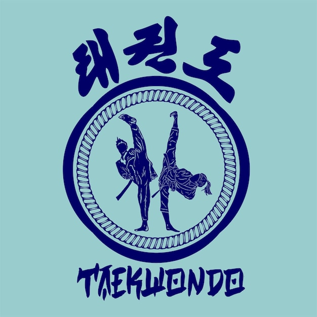 taekwondo-logo icoon vector