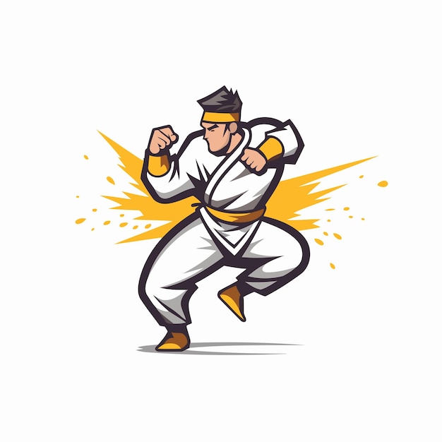 Taekwondoial art taekwondo vector illustration