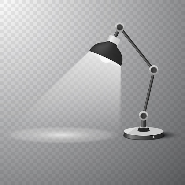 Vector tafellamp voor een desktop op een beugel