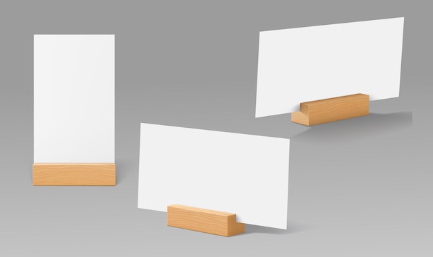 Vector tafelpapier houten kaart- of menu-display