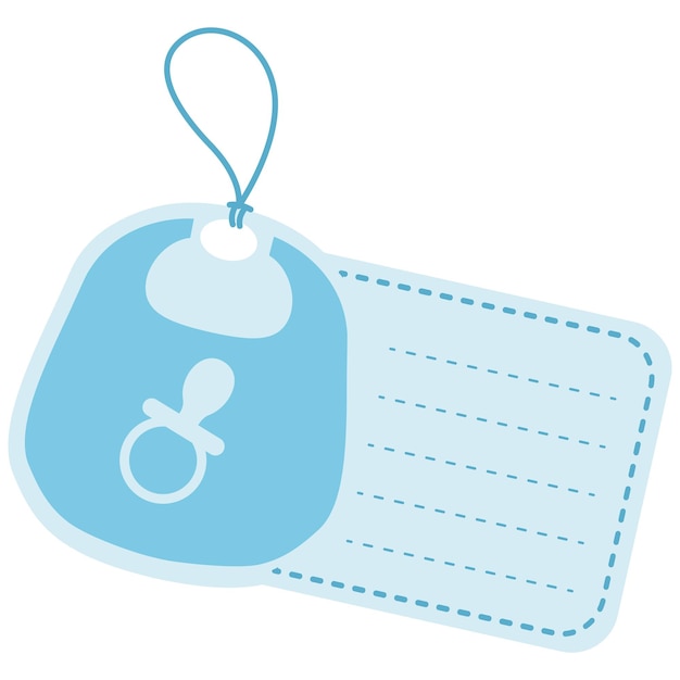 Tag for baby boy, write down information