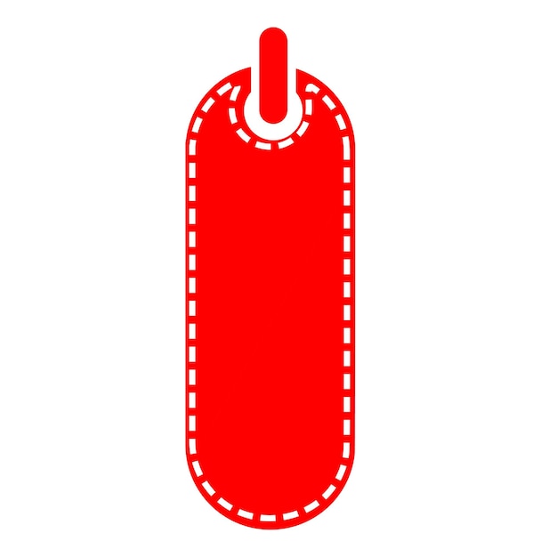 Tag Icon Oval Red 03A