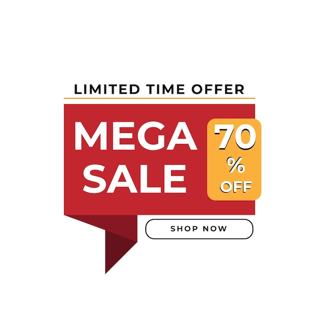 tag label banner mega sale