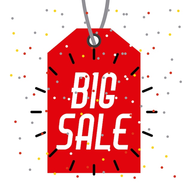 Tag price big sale offer retail market icon