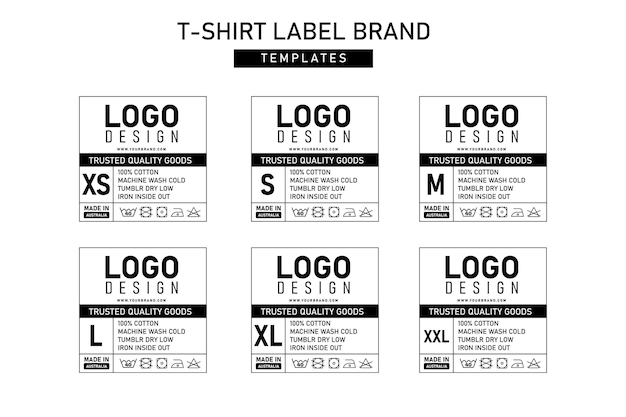 Vector tag-sjabloon voor kledinglabels